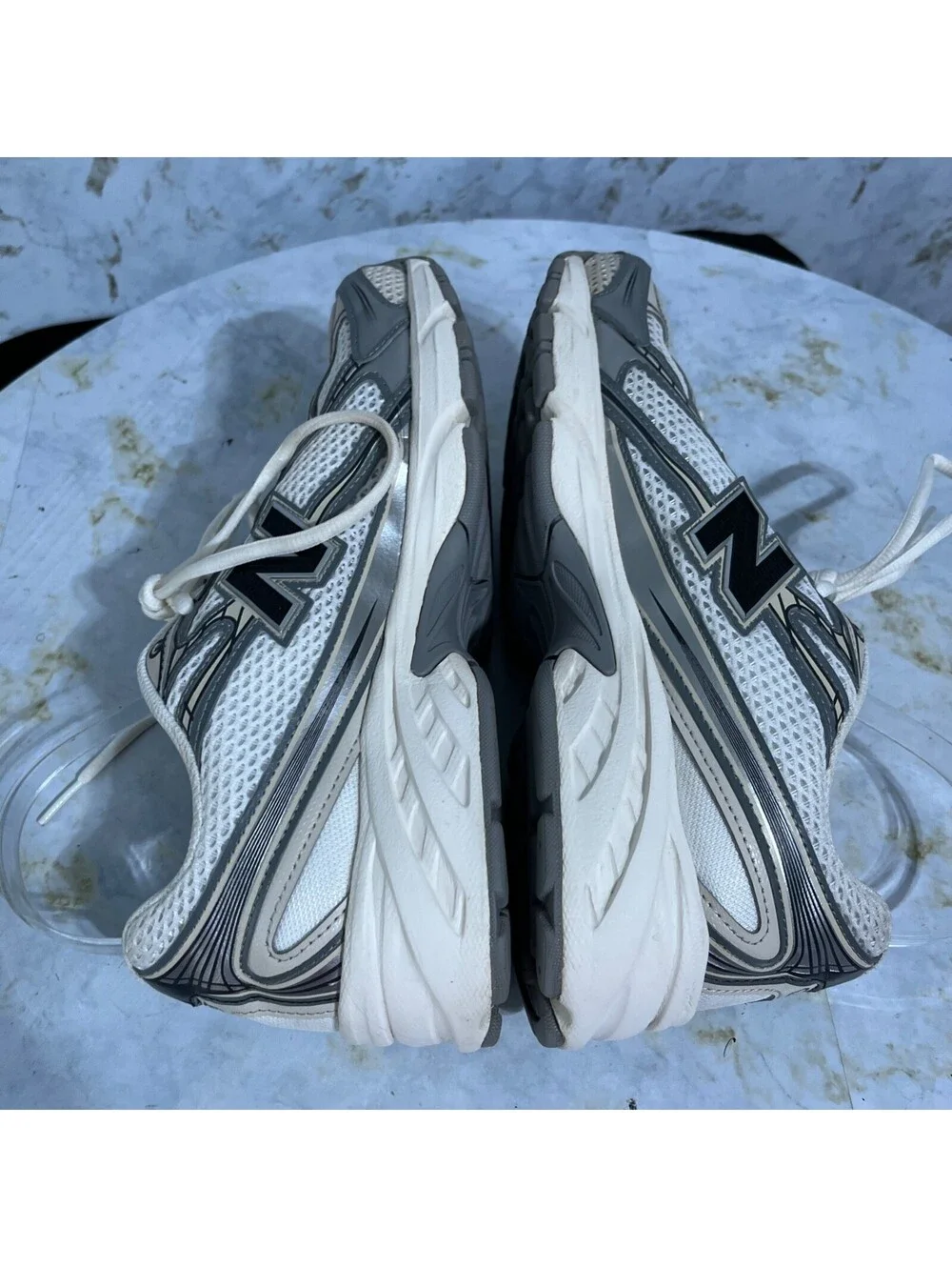 New Balance 740 Men's Size 8 Running Shoes White Gray Athletic Trainer Sneakers